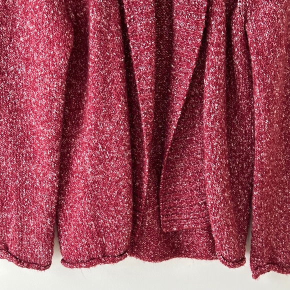 St John's Bay Red White Marled Open Shawl Cardigan - Picture 3 of 16